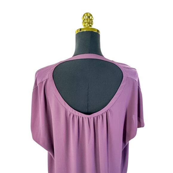 LOFT Purple/Plum Keyhole - Scoop-neck - Blouse - Size XL - - Picture 4 of 6